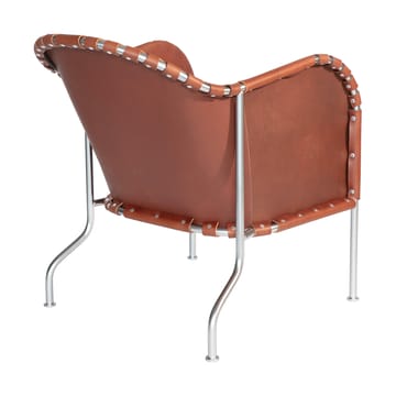Sillón Bruno - Cuero marrón vintage - cromo mate - Källemo