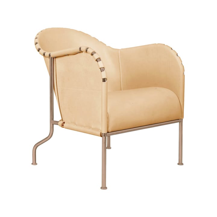 Sillón Bruno - Cuero natural - base con cobre - Källemo
