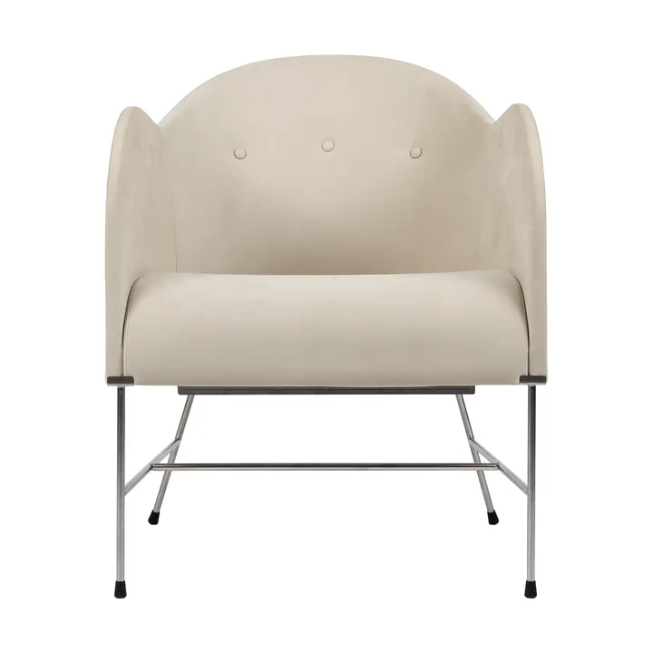 Sillón El Novillero - Cuero Nubuck 501-estructura cromada mate - Källemo