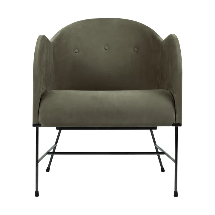 Sillón El Novillero - Cuero Nubuck 512-estructura negra - Källemo