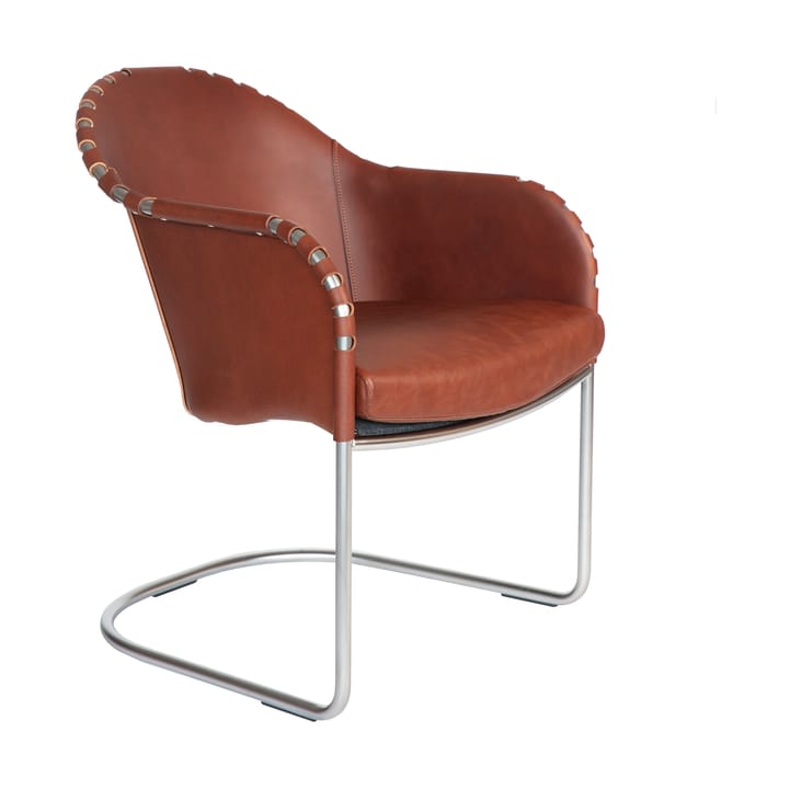 Sillón Ingo V.I.P - Cuero marrón vintage - cromo mate - Källemo