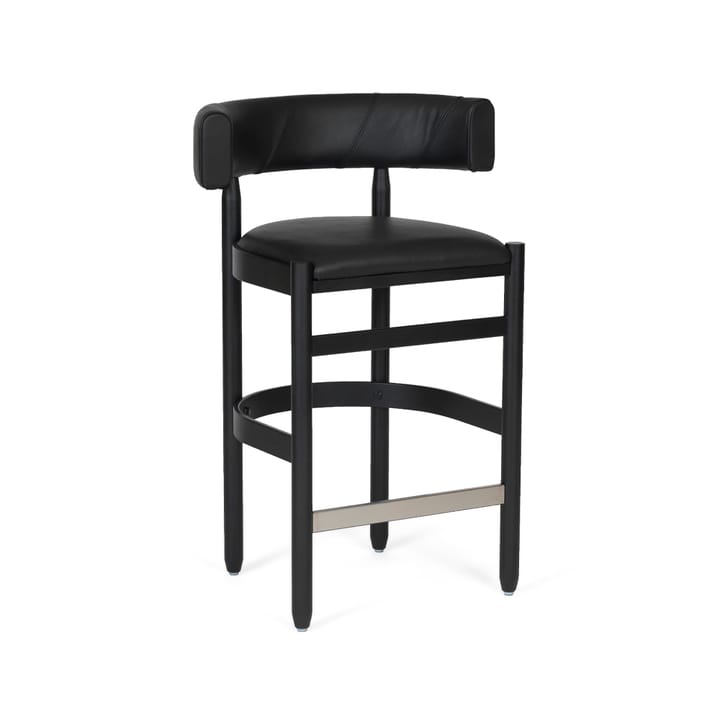 Taburete Botero - Cuero Tärnsjö negro - fresno teñido negro - Källemo