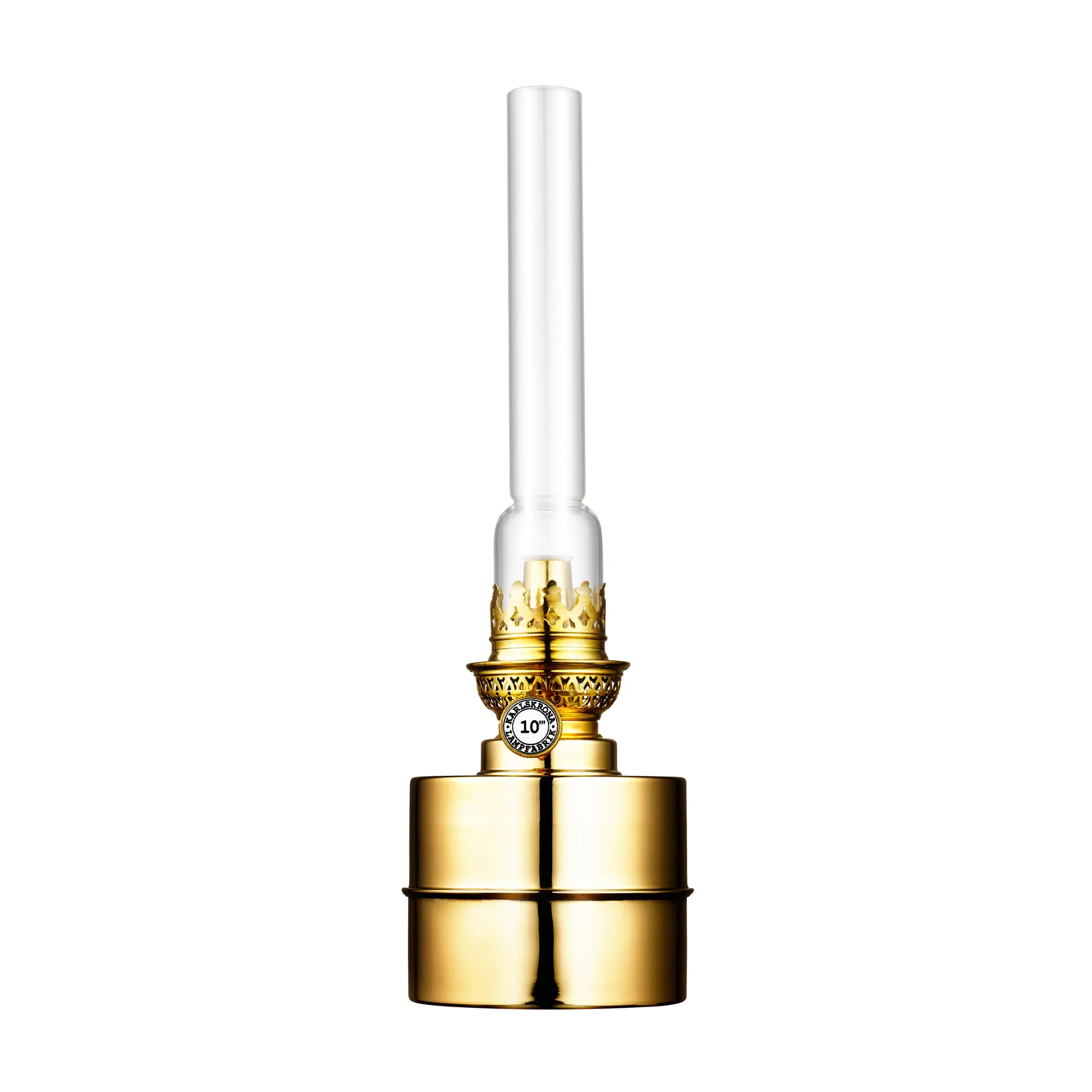 Lámpara de parafina Flaggskär, latón Karlskrona Lampfabrik