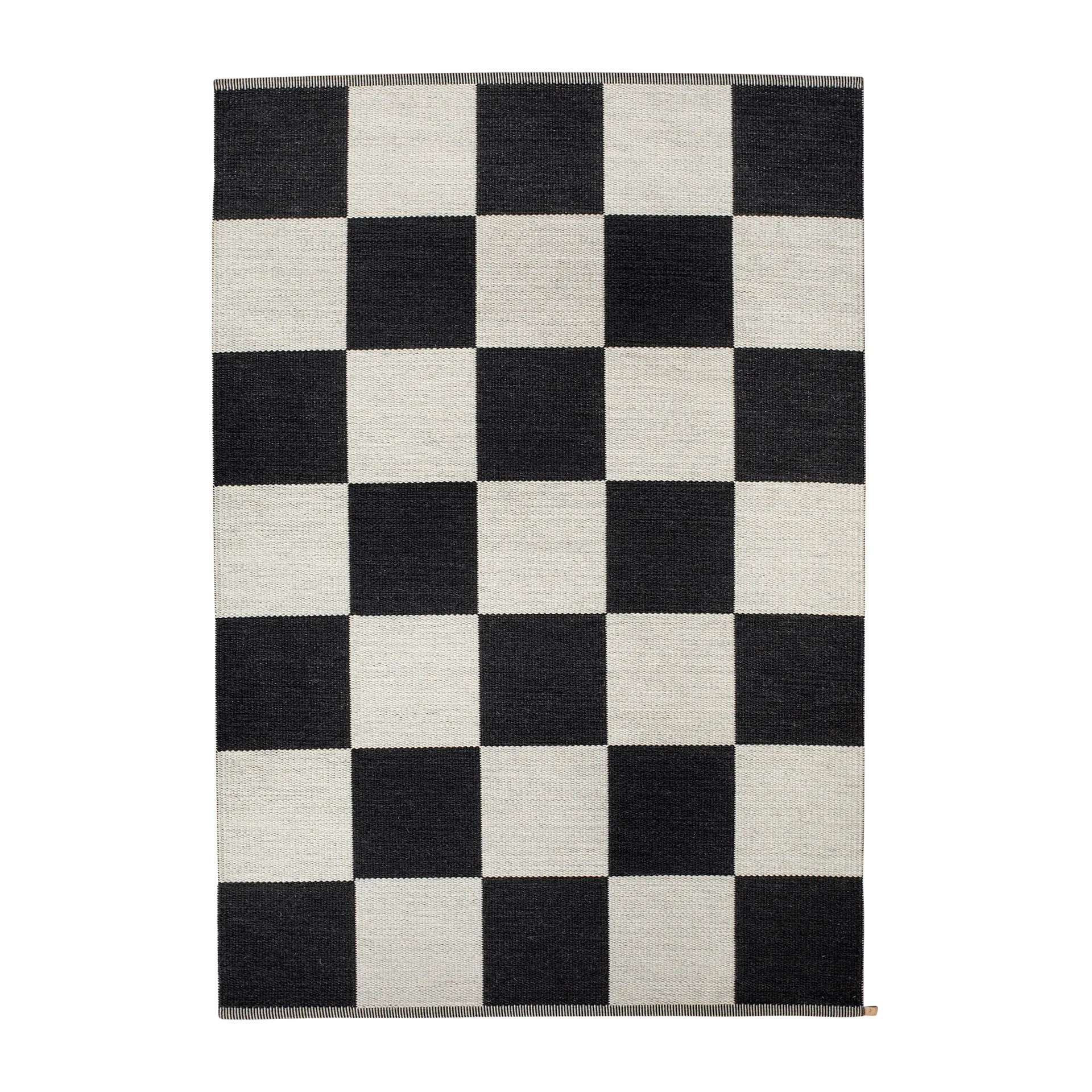 Alfombra Checkerboard Icon 165x240 cm, Midnight black Kasthall