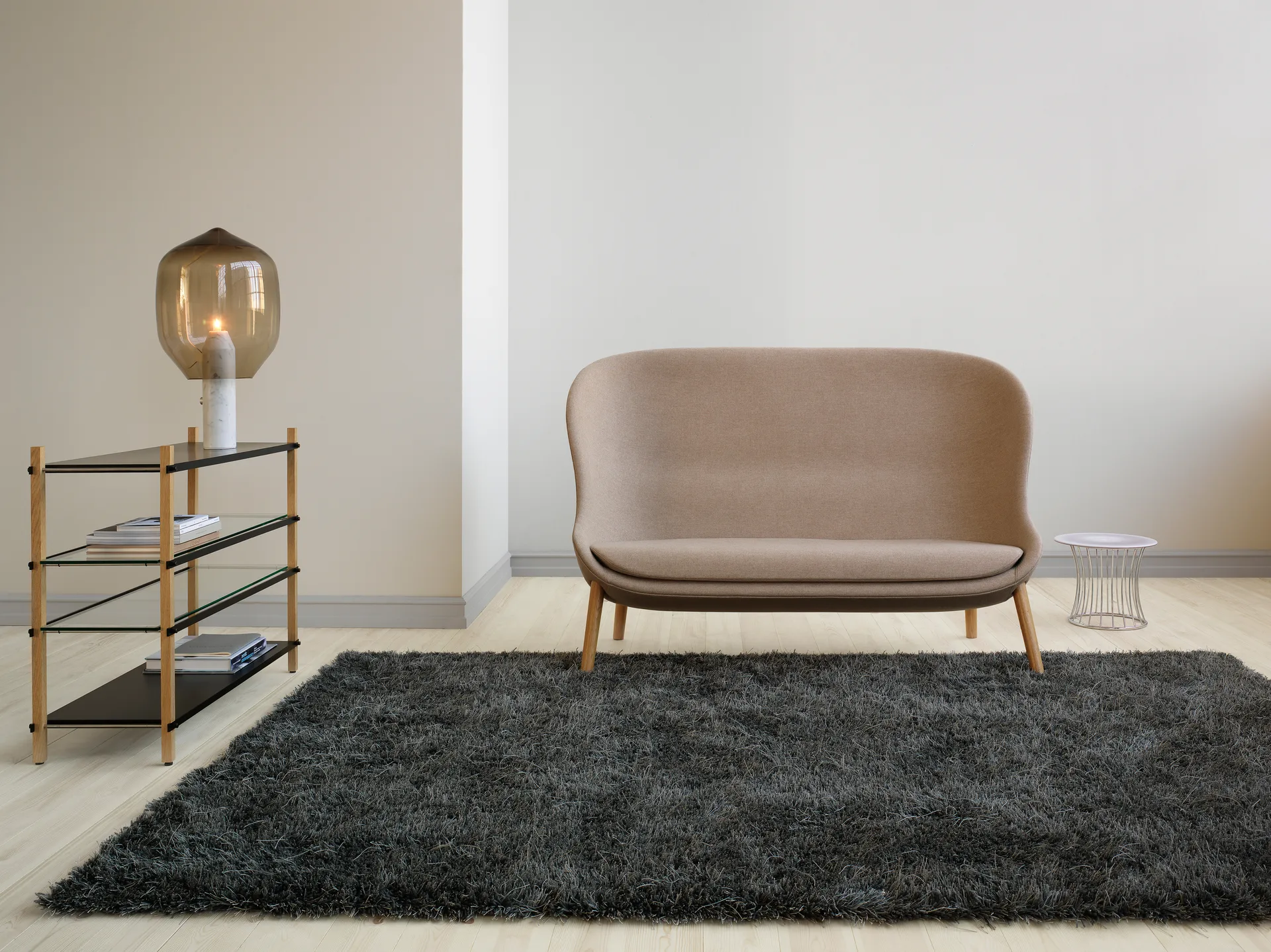 Alfombra Moss 170x240 cm, Nickel grey Kasthall