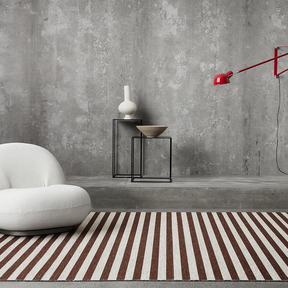 Alfombra Narrow Stripe Icon, Red clay 240x160 cm Kasthall