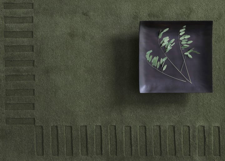 Alfombra de lana Lea original, Green-18, 200x300 cm Kateha