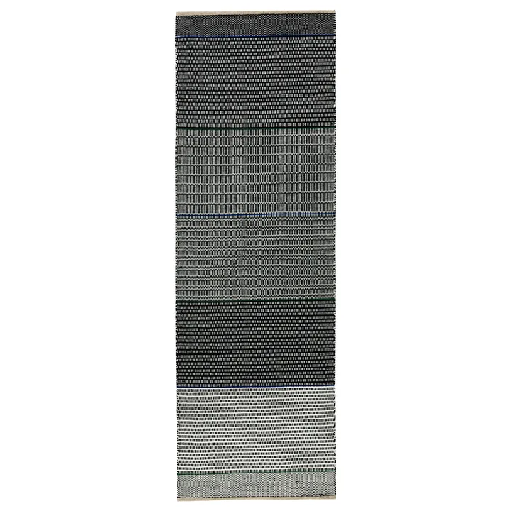 Alfombra de lana Tribulus One 80x250 cm - Black/white/blue/green - Kateha