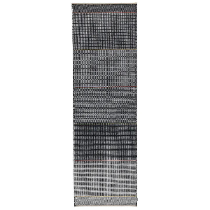 Alfombra de lana Tribulus One 80x250 cm - Black/white/red/yellow - Kateha