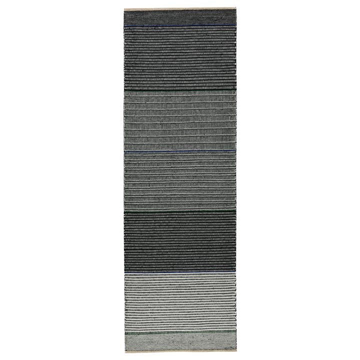 Alfombra de lana Tribulus One 80x250 cm - negro, blanco, azul, verde - Kateha