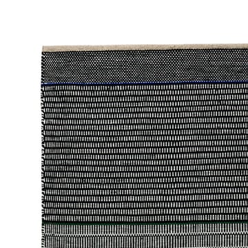Alfombra de lana Tribulus One 80x250 cm - negro, blanco, azul, verde - Kateha