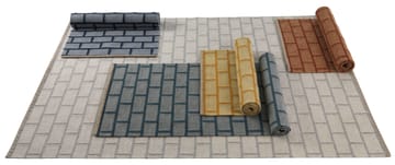 Alfombra de recibidor Brick - Blue, 80x250 cm - Kateha