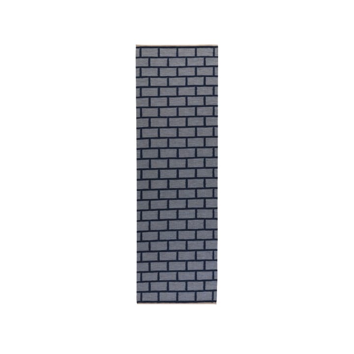 Alfombra de recibidor Brick - Blue, 80x250 cm - Kateha
