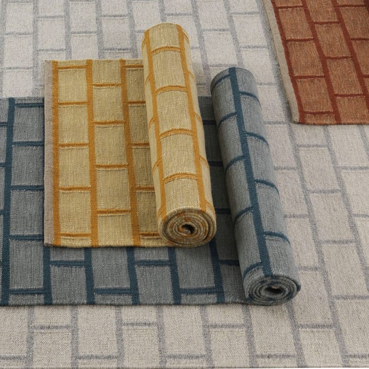 Alfombra de recibidor Brick, Blue, 80x250 cm Kateha