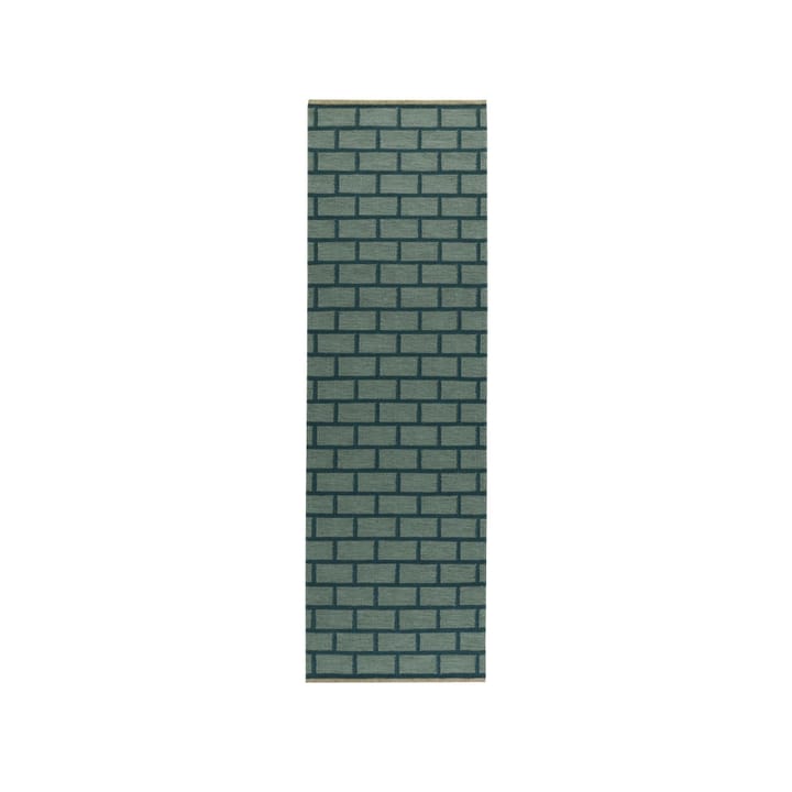 Alfombra de recibidor Brick - Green, 80x250 cm - Kateha