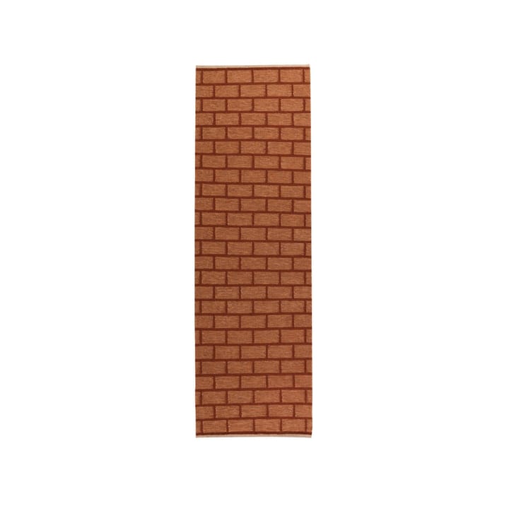 Alfombra de recibidor Brick - Rust, 80x250 cm - Kateha