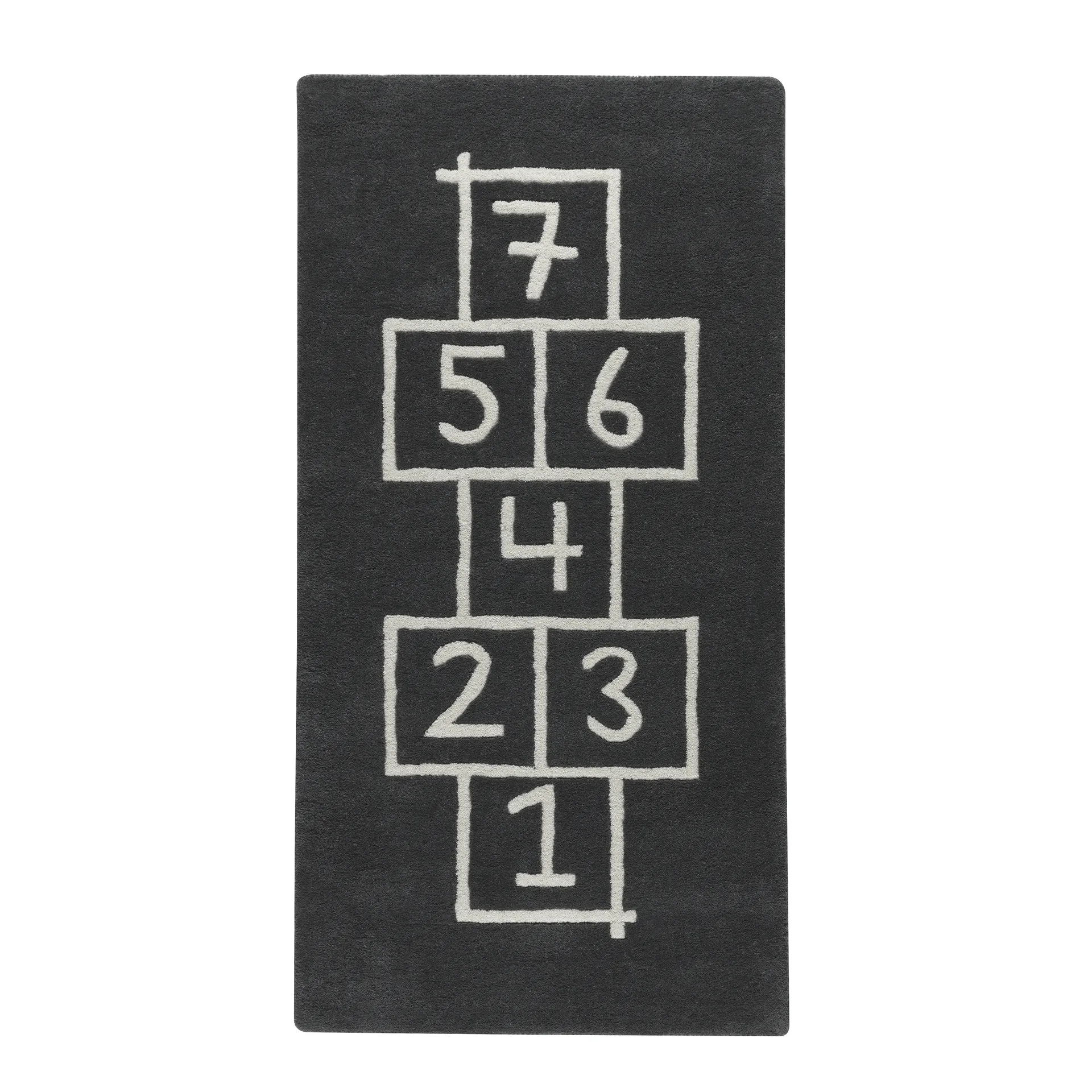 Alfombra infantil Hopscotch, asfalt (gris oscuro) Kateha