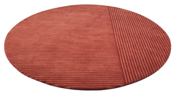Alfombra redonda Dunes Straight - Dusty red, 220 cm - Kateha