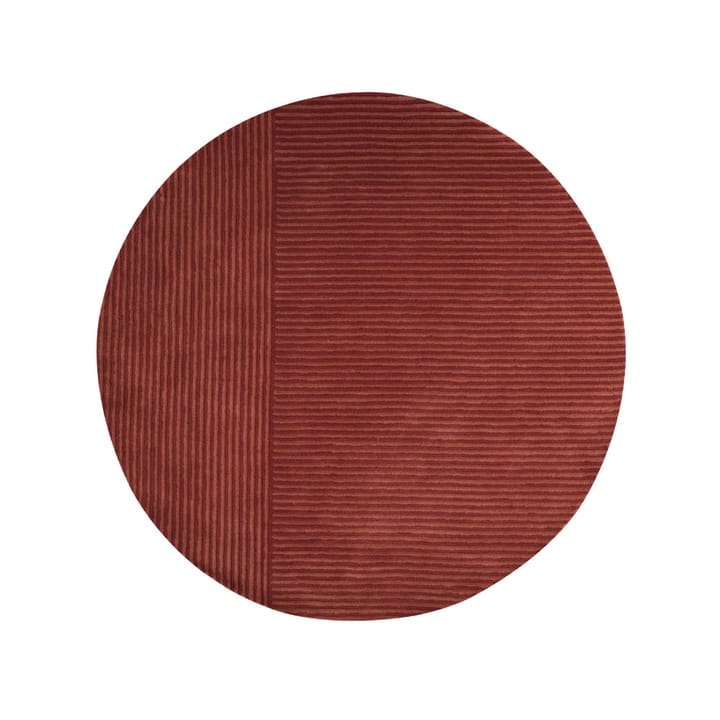 Alfombra redonda Dunes Straight - Dusty red, 220 cm - Kateha