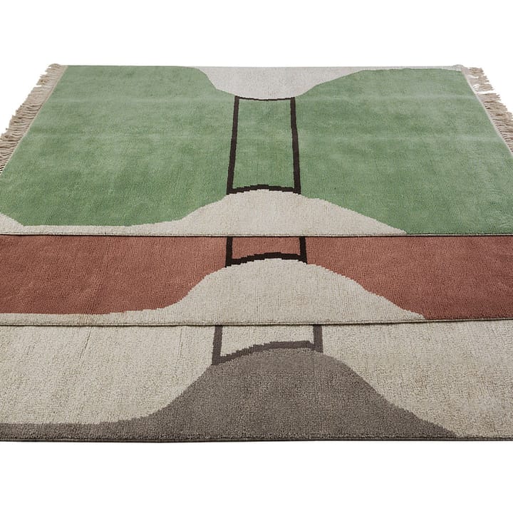 Alfombra Silhouette flossa - Dusty green, 200x300 cm - Kateha