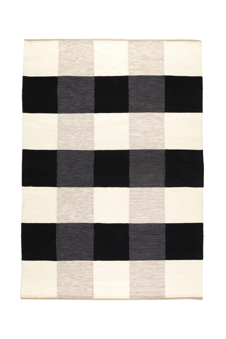 Alfombra tejida a mano Night and Day 170x240 cm - Negro & blanco - Kateha