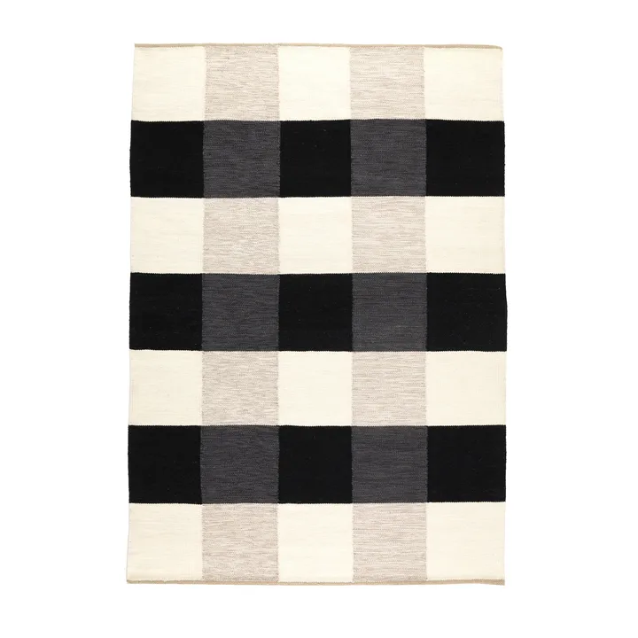 Alfombra tejida a mano Night and Day 170x240 cm - White/black, 200x300 cm - Kateha