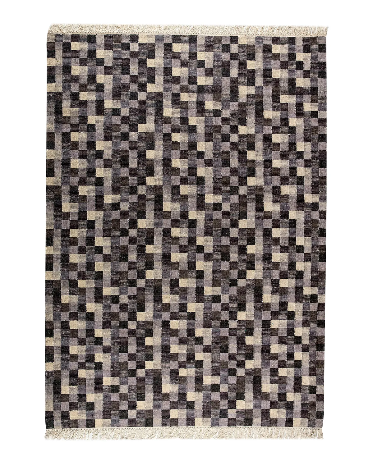 Alfombra tejida a mano Small Box, gris, 240x170 cm Kateha