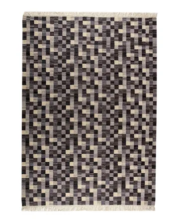 Alfombra tejida a mano Small Box, gris - 240x170 cm - Kateha
