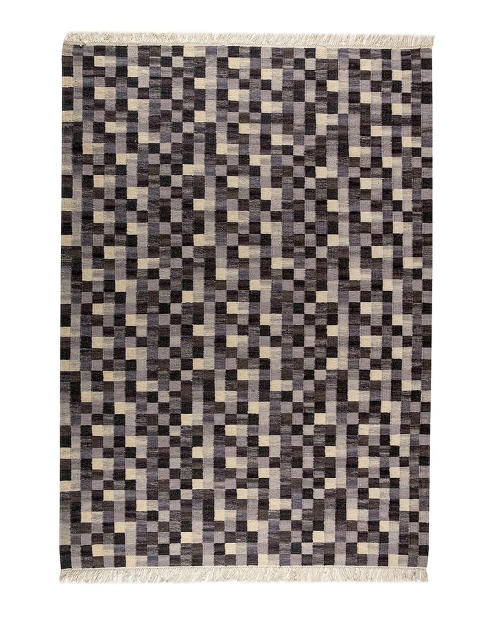 Alfombra tejida a mano Small Box, gris - 350x250 cm - Kateha
