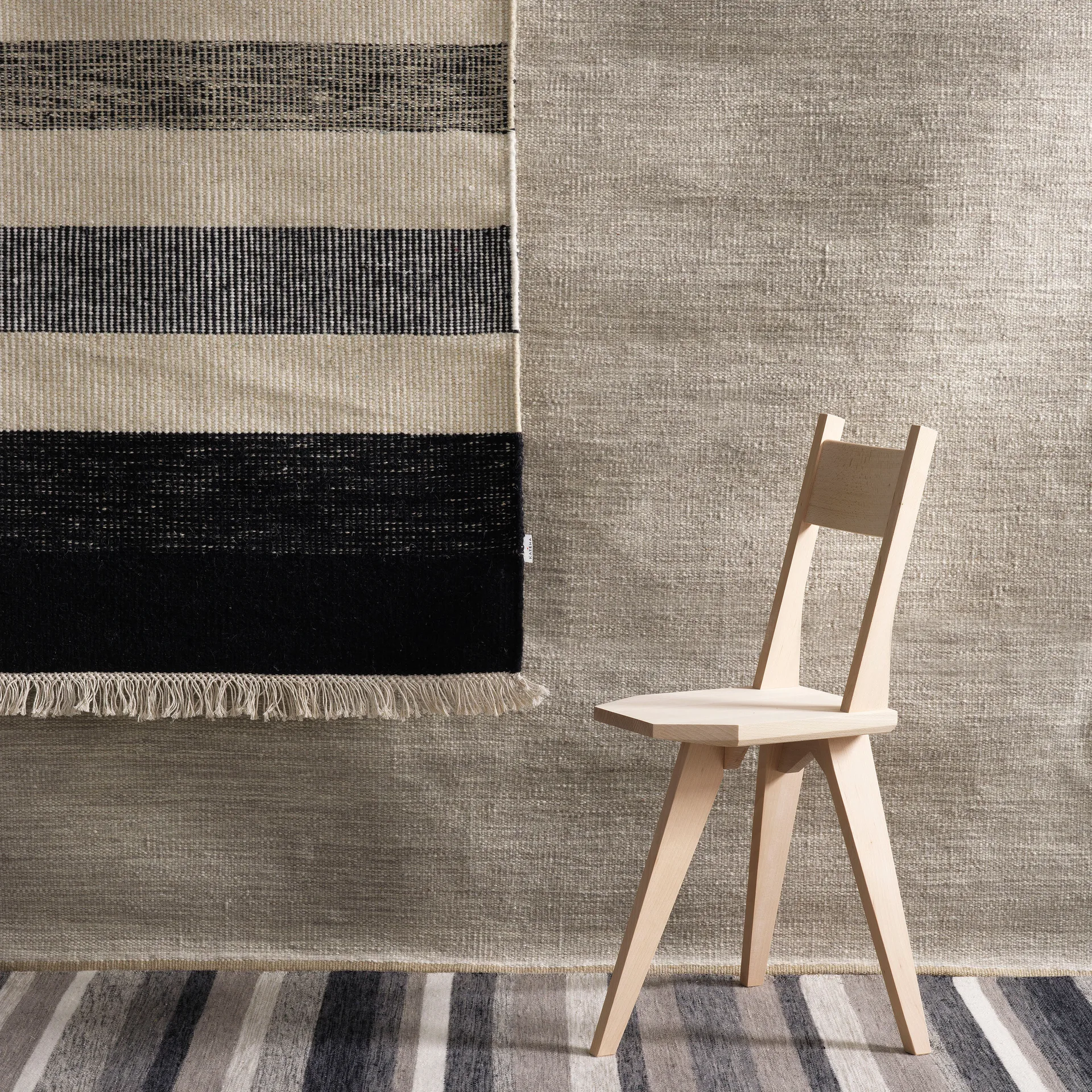 Alfombra Tofta wave 200 x 300 cm, blanco-negro Kateha