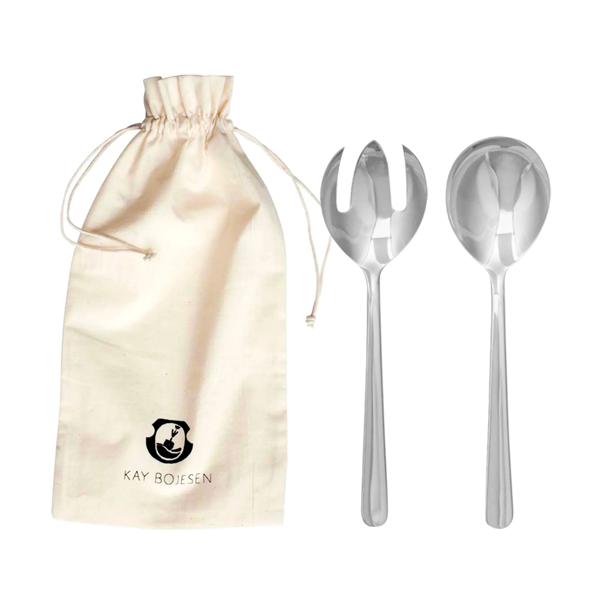 Cubiertos de ensalada Grand Prix 23,5 cm 2 piezas, Polished steel Kay Bojesen