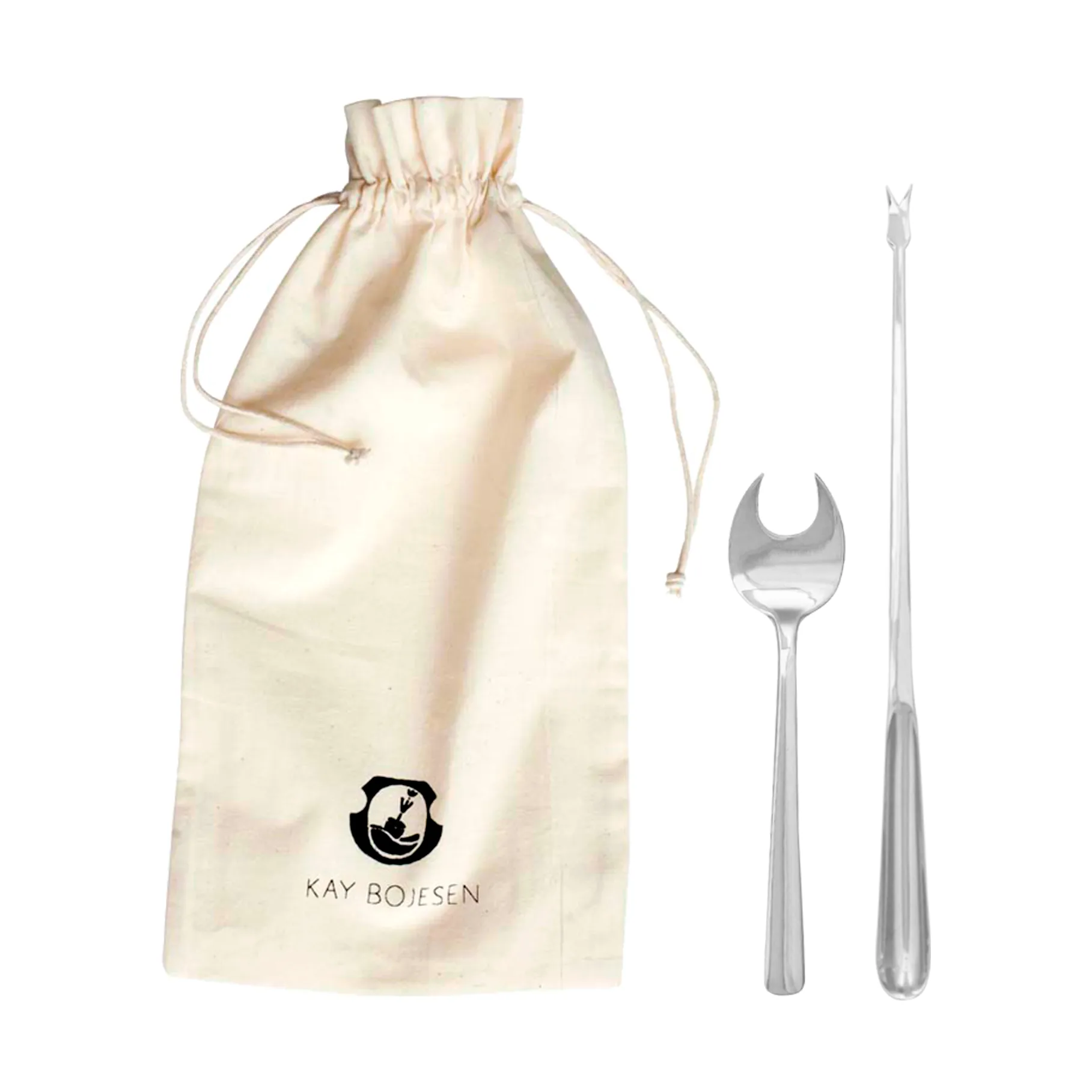 Cubiertos de marisco Grand Prix 8 piezas, Polished steel Kay Bojesen