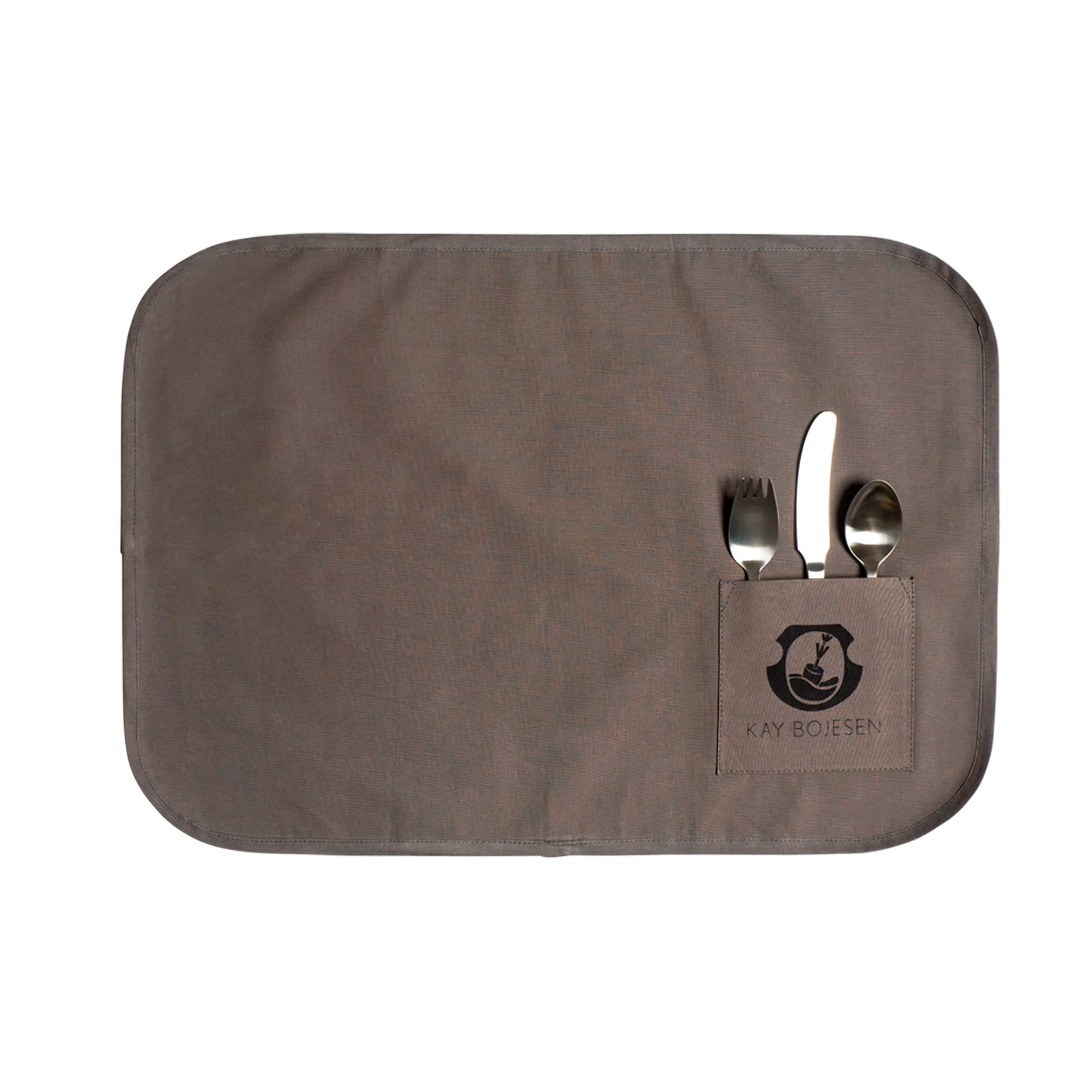 Cubiertos infantiles y mantel individual Grand Prix 4 piezas, Polished steel Kay Bojesen