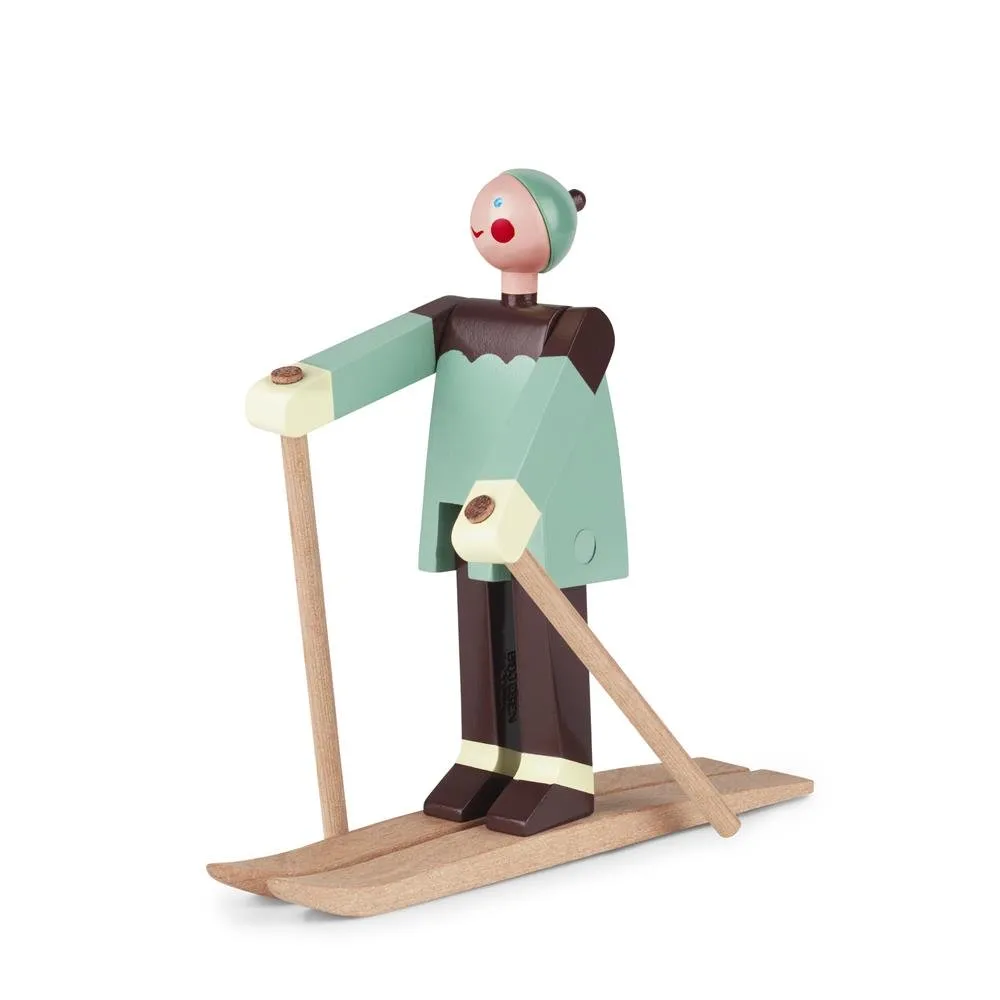 Esquiador de madera, Boje (verde) Kay Bojesen Denmark