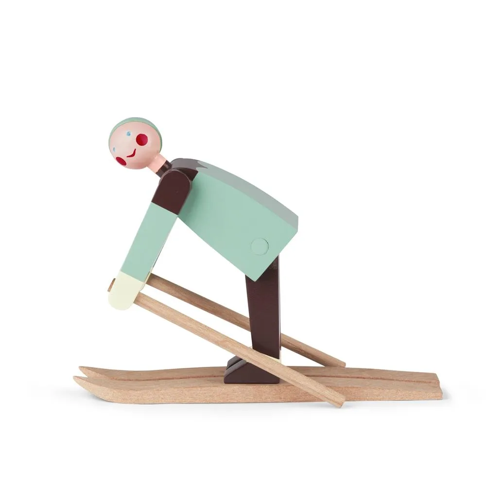 Esquiador de madera, Boje (verde) Kay Bojesen Denmark