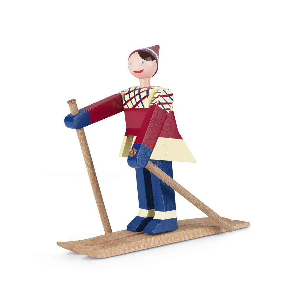 Esquiador de madera, Datti (rojo) Kay Bojesen Denmark