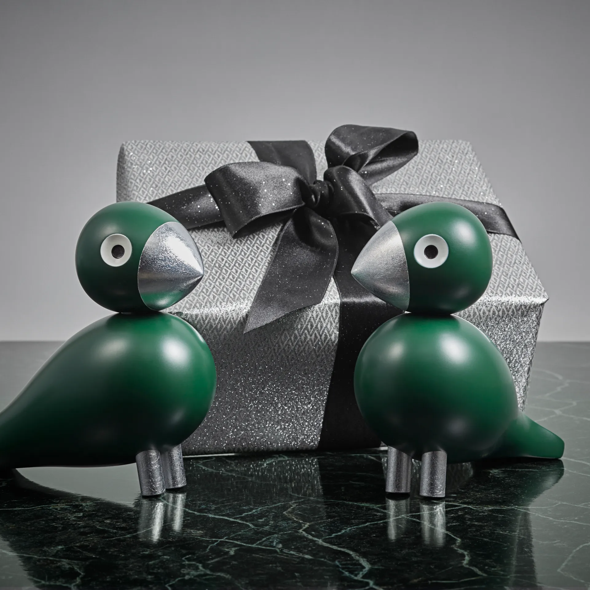 Figura Kay Bojesen Songbird Georg, verde-Silver Kay Bojesen Denmark