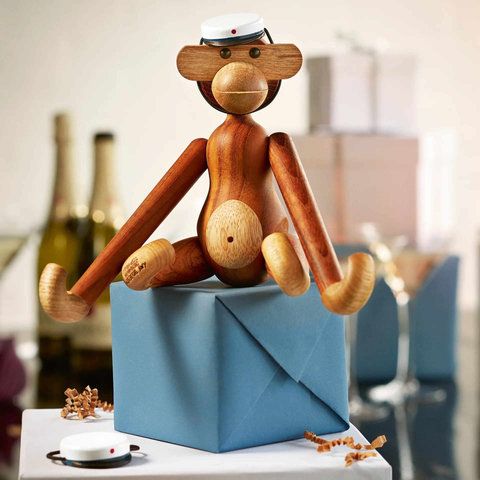 Gorra estudiante para mono Kay Bojesen, Blanco-azul Kay Bojesen Denmark