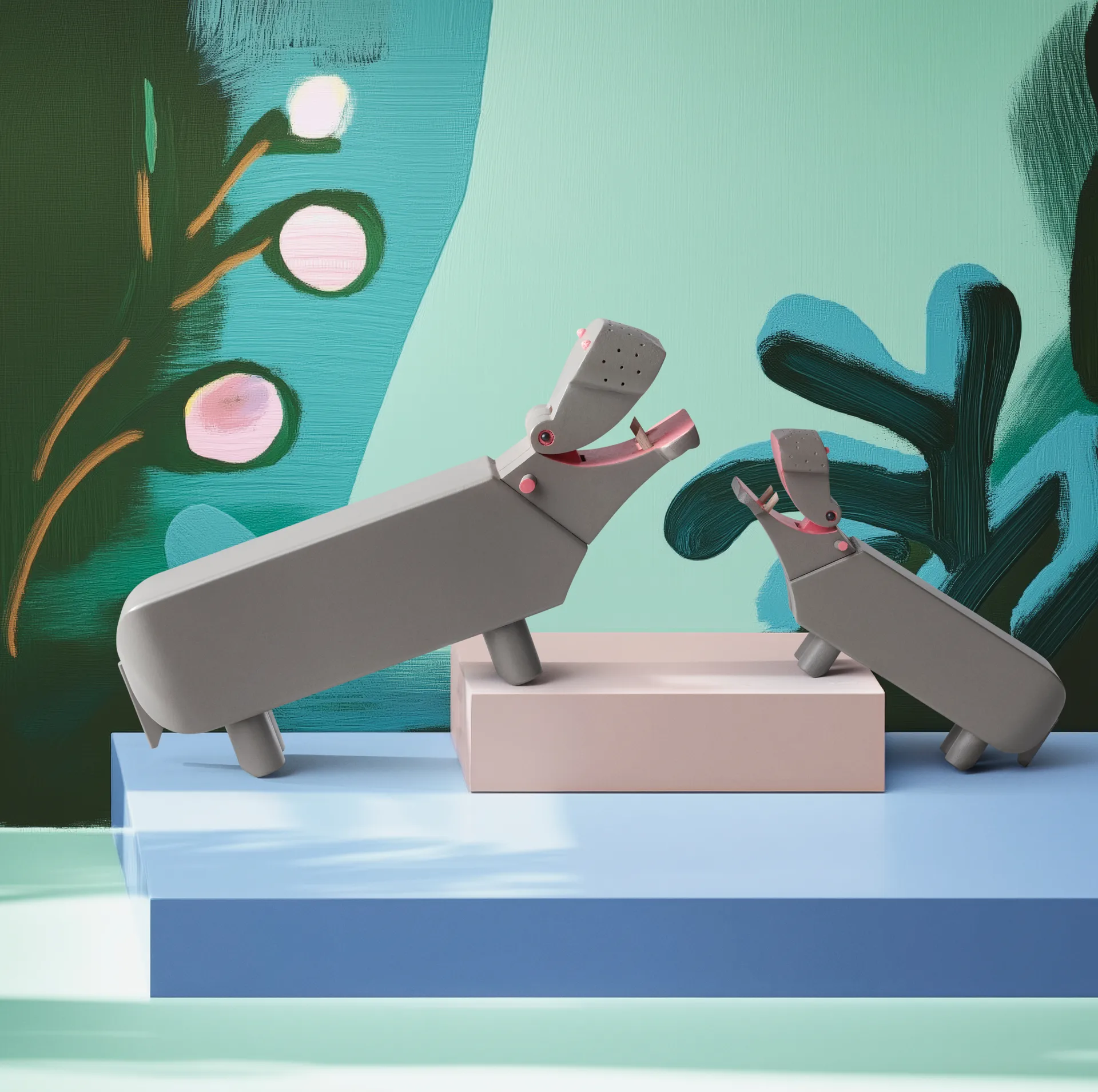 Hipopótamo de madera, Gris Kay Bojesen Denmark