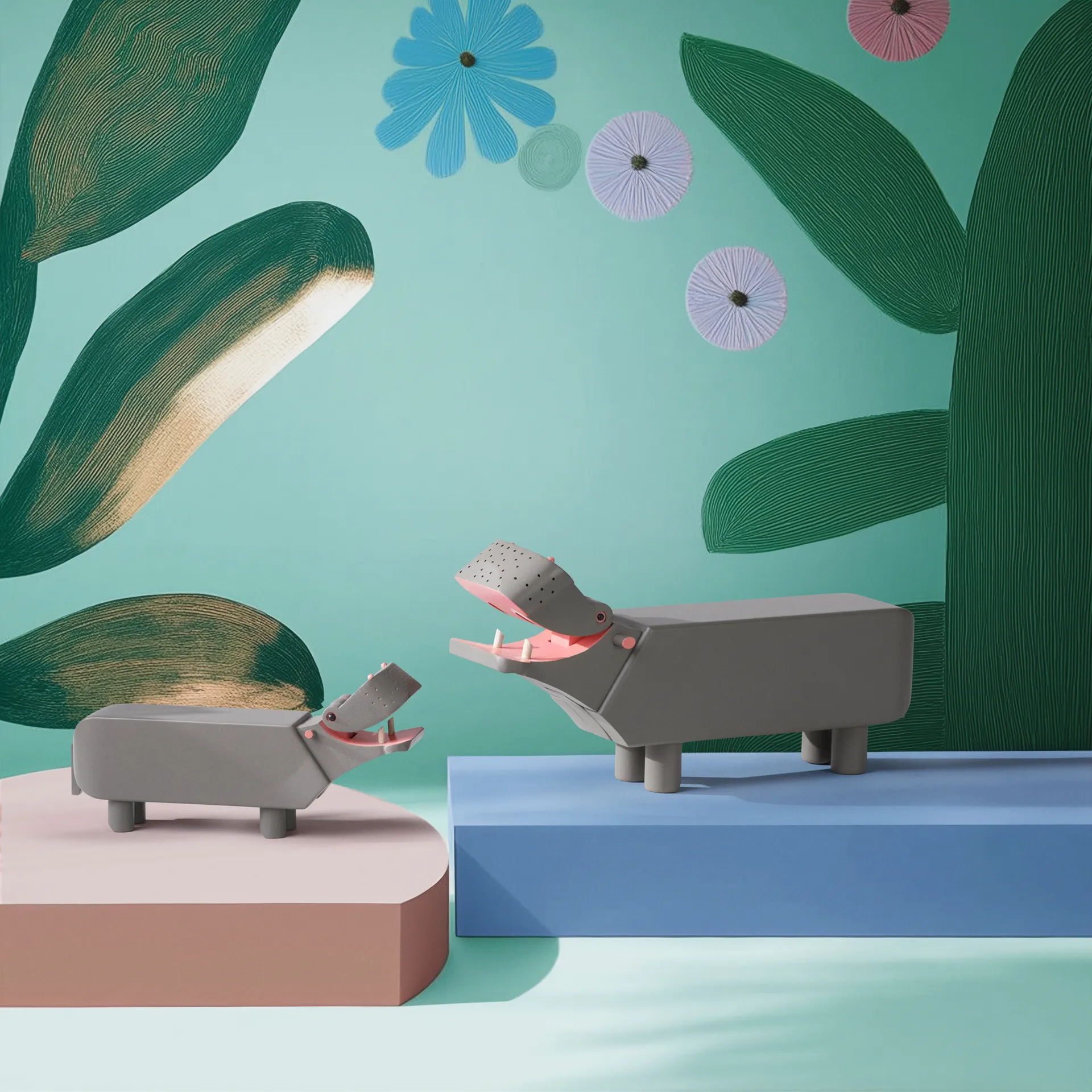 Hipopótamo de madera, Gris Kay Bojesen Denmark