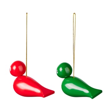 Kay Bojesen Christmas birds adorno navideño 2 piezas - Rojo-verde - Kay Bojesen Denmark