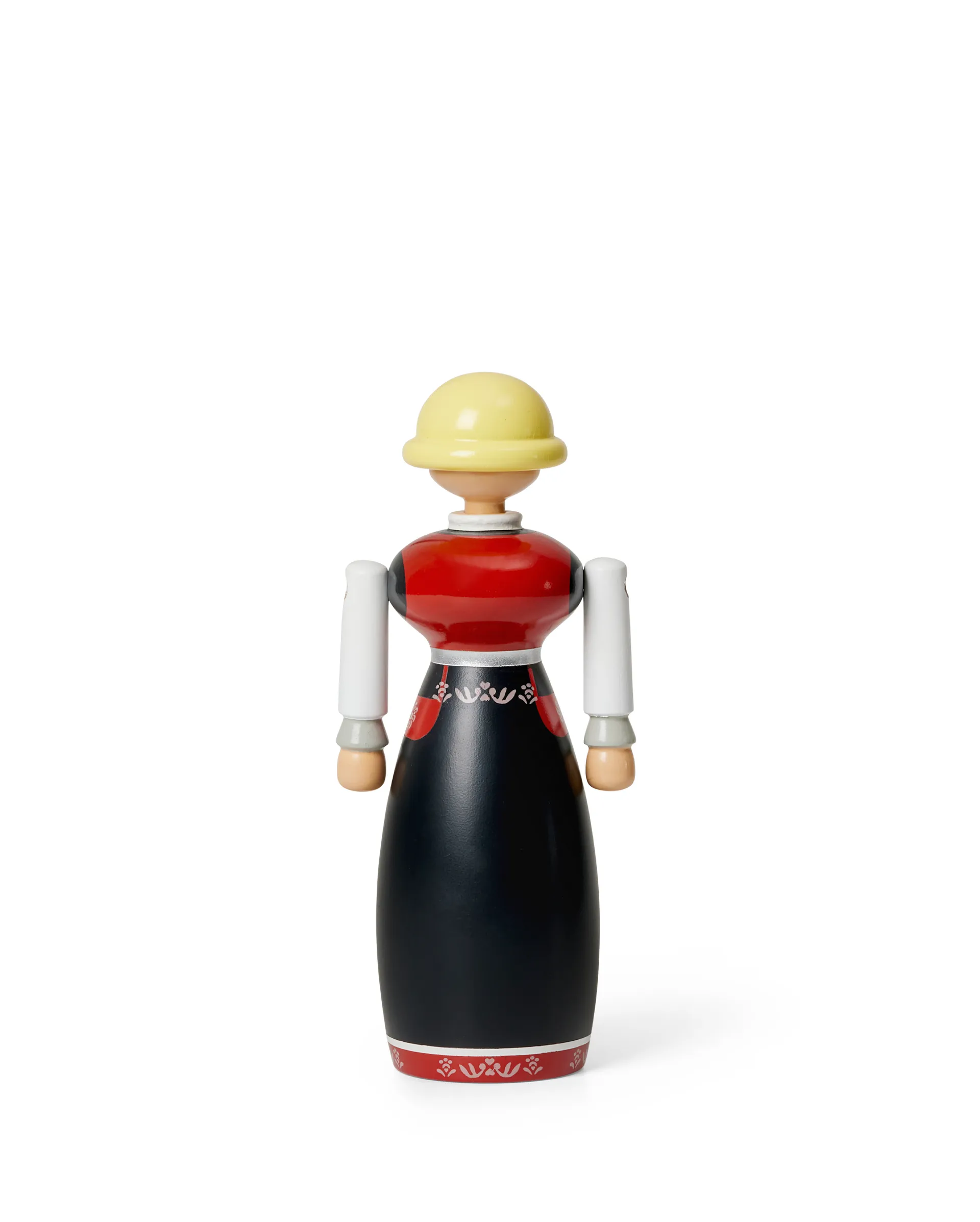 Kay Bojesen mujer en traje folclórico noruego, negro-rojo-blanco Kay Bojesen Denmark