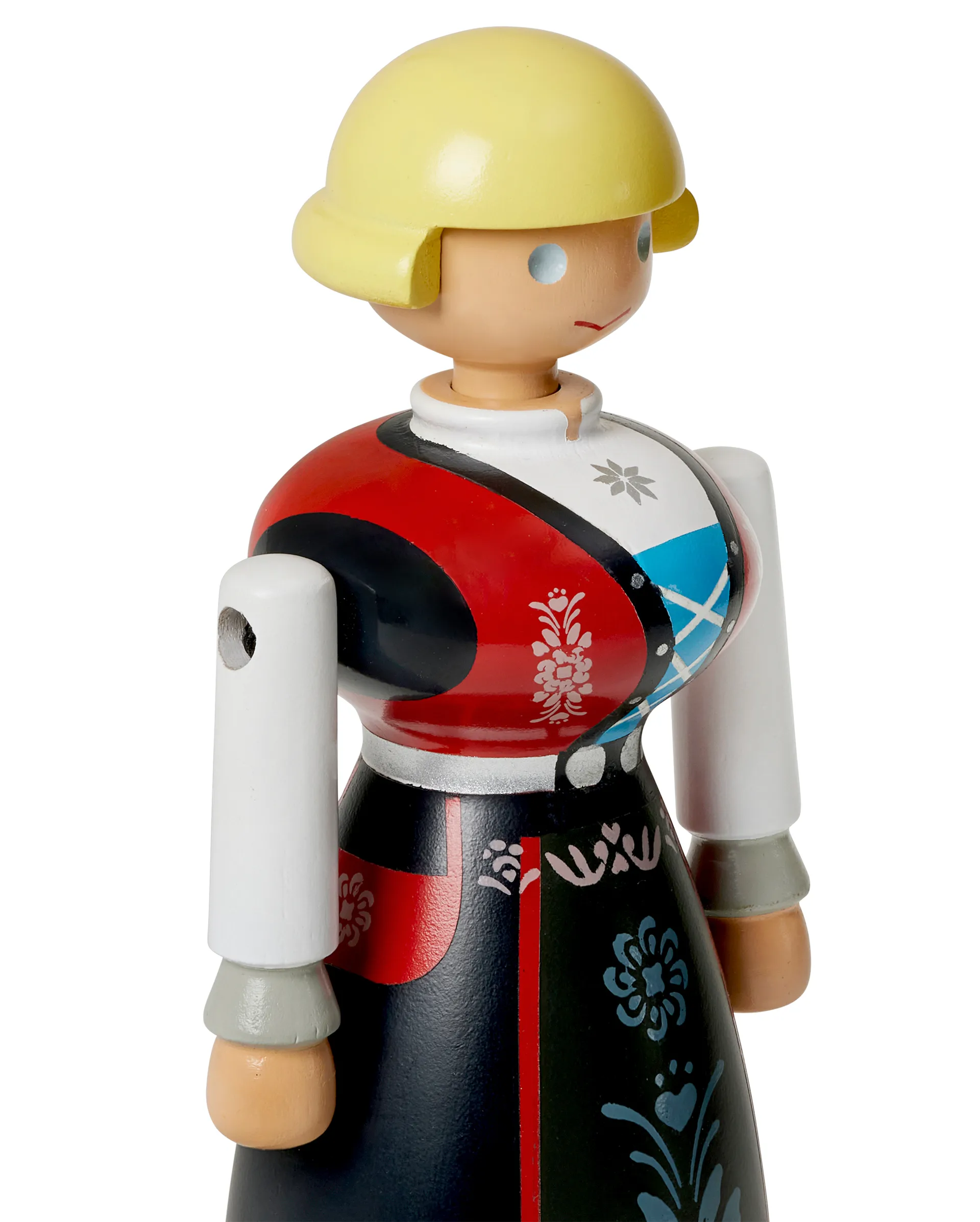 Kay Bojesen mujer en traje folclórico noruego, negro-rojo-blanco Kay Bojesen Denmark