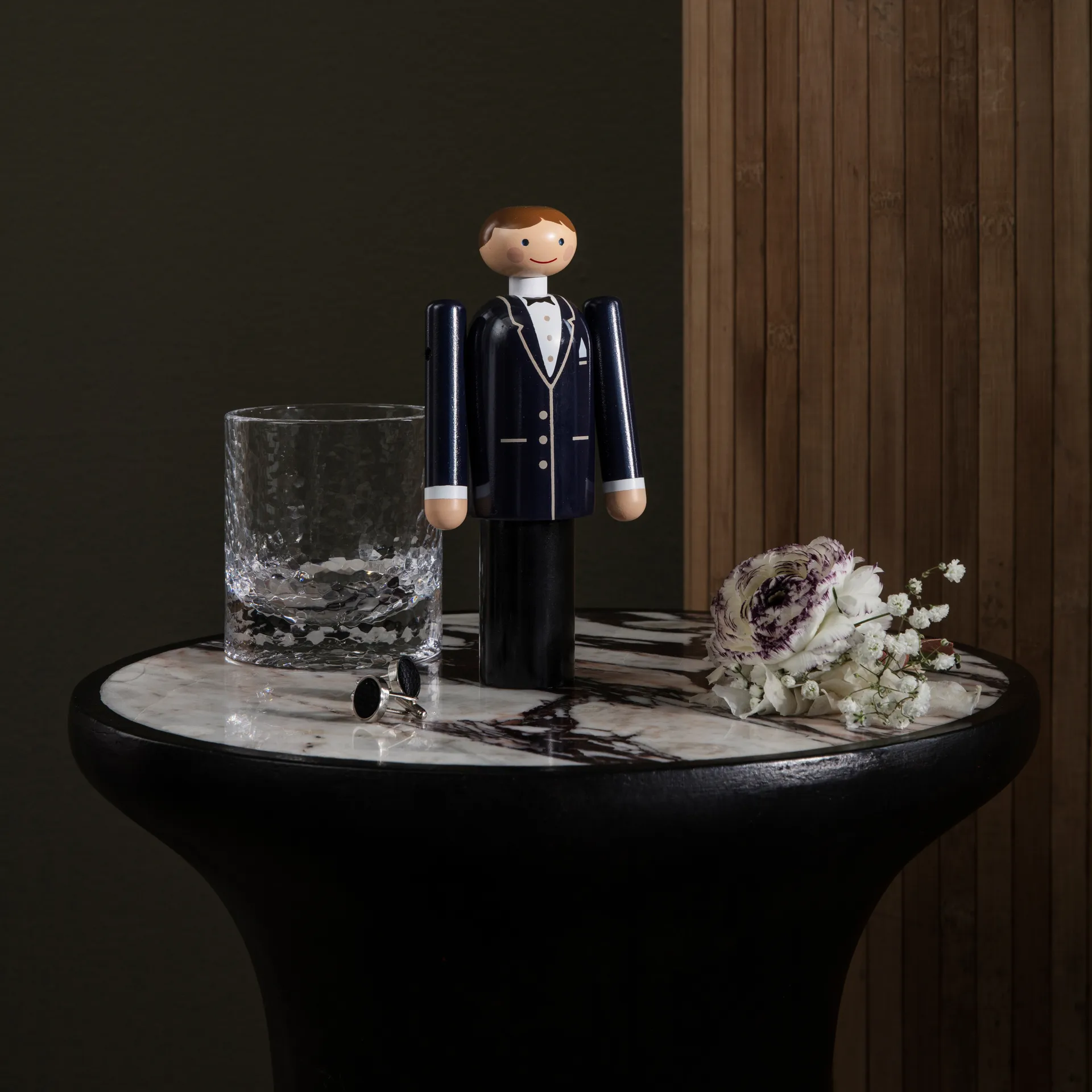 Kay Bojesen novio, azul-negro-blanco, 18 cm Kay Bojesen Denmark