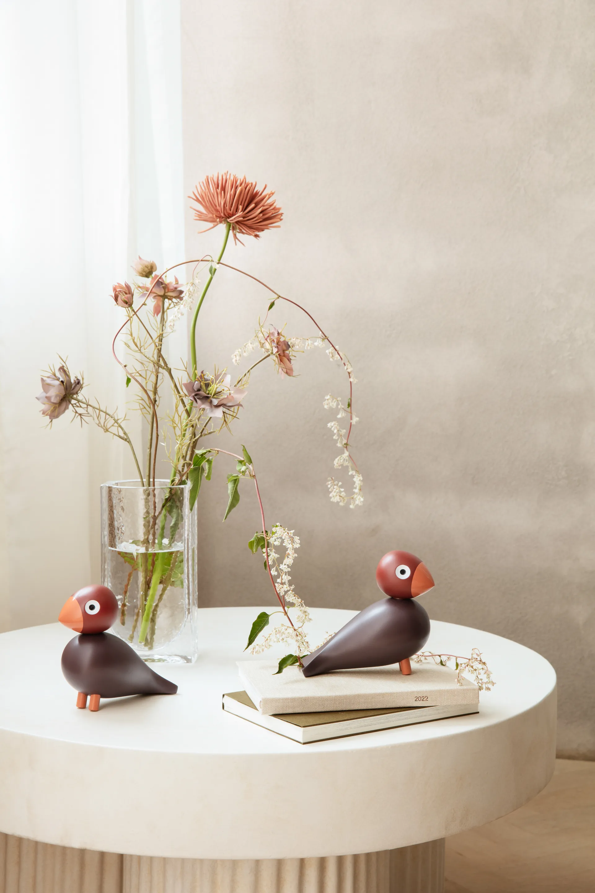 Kay Bojesen Year Bird 2022 pájaro cantor Poppy, rojo vino Kay Bojesen Denmark