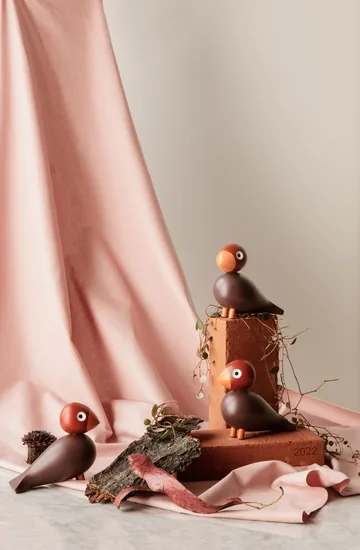 Kay Bojesen Year Bird 2022 pájaro cantor Poppy - rojo vino - Kay Bojesen Denmark