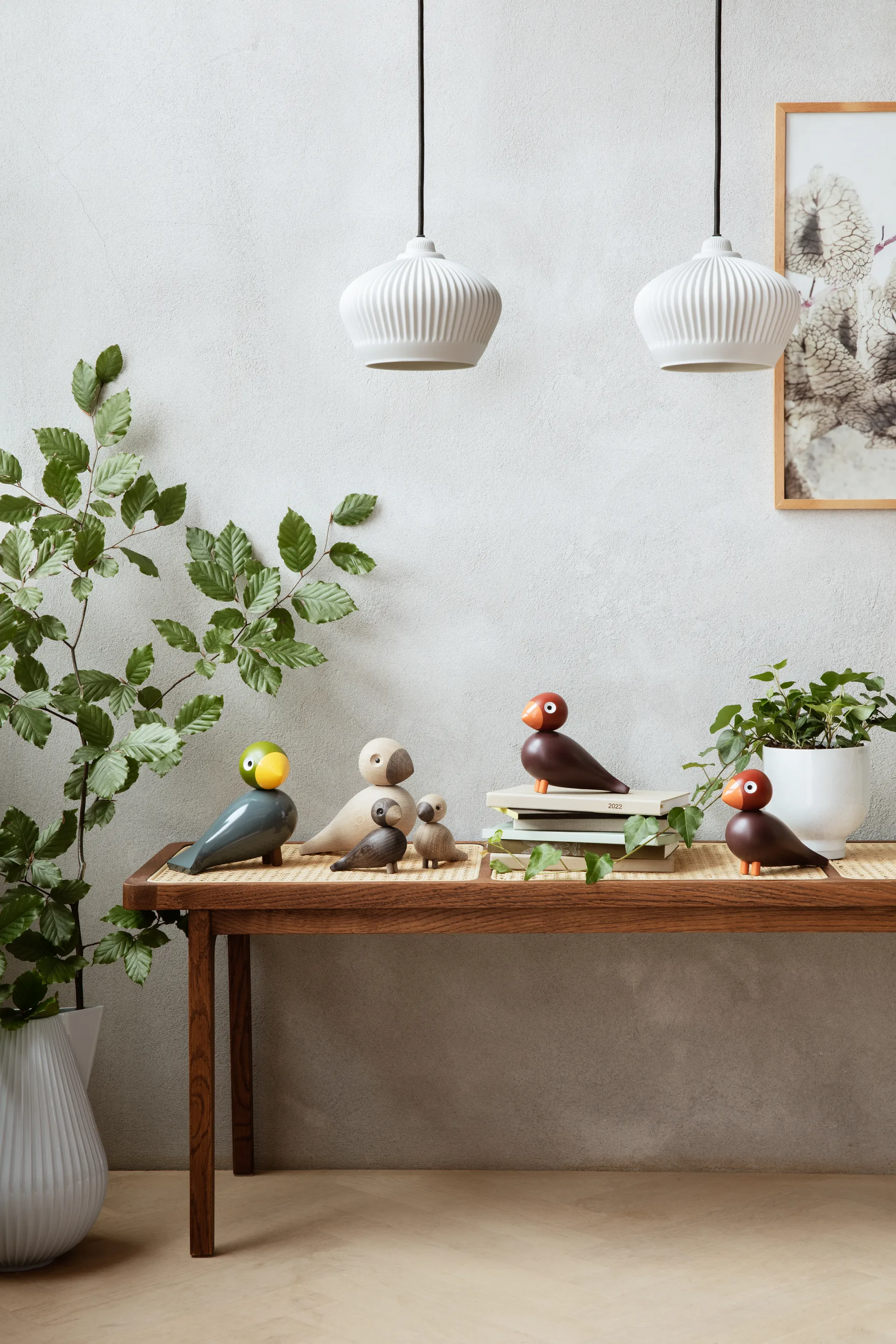 Kay Bojesen Year Bird 2022 pájaro cantor Poppy, rojo vino Kay Bojesen Denmark