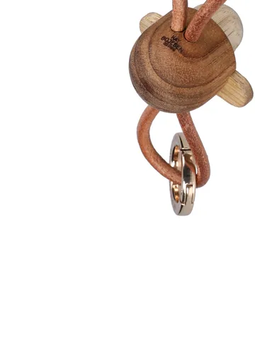 Llavero de mono de Kay Bojesen - Teca-limbá, cuero natural - Kay Bojesen Denmark