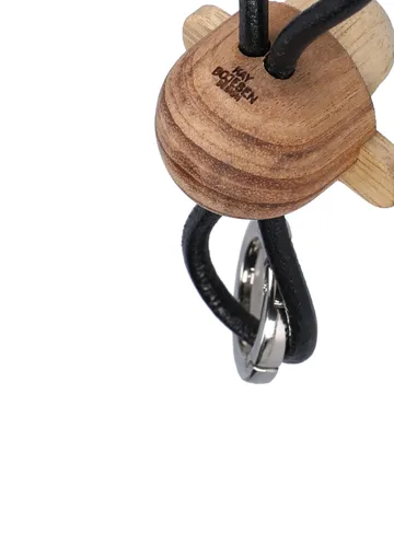 Llavero Mono de Kay Bojesen - Teca-limba, cuero negro - Kay Bojesen Denmark