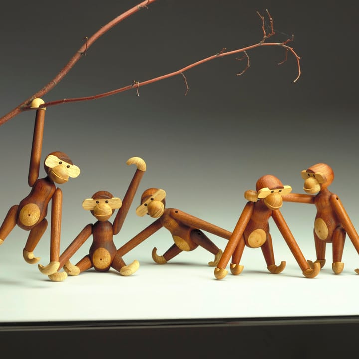 Mono de madera pequeño - teca-madera de limba 20 cm - Kay Bojesen Denmark
